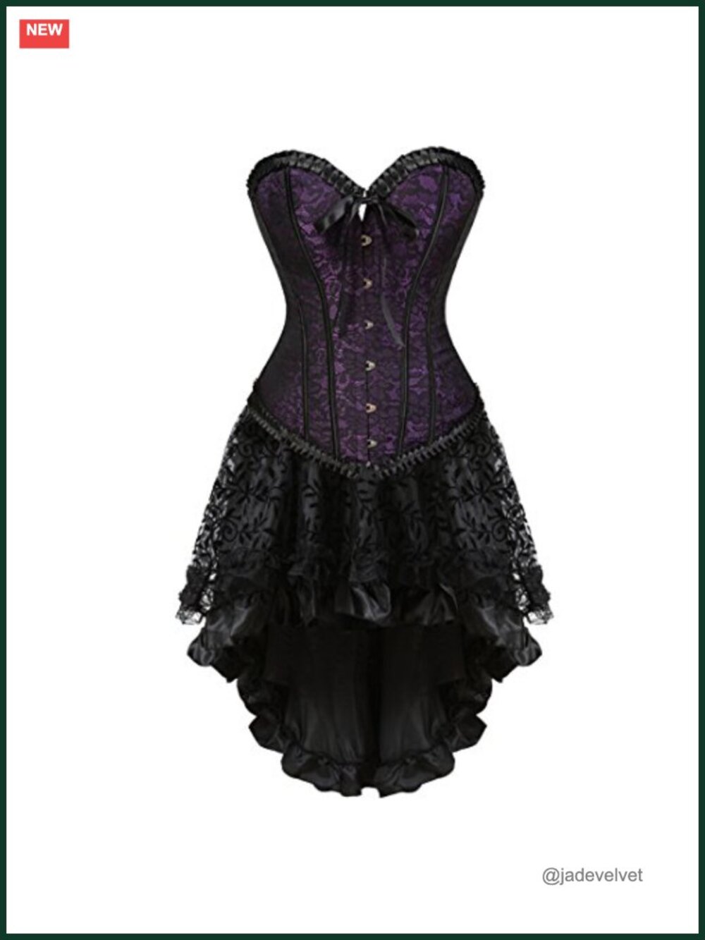 Corset Dress Set Steampunk Renaissance Burlesque Halloween Costume